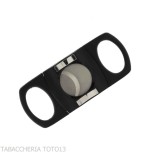 Cortador de cigarros negro de doble hoja con porta cigarros 28 mm - Accesorios Del Cigarro
