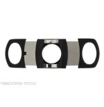 Cortador de cigarros negro de doble hoja con porta cigarros 28 mm - Accesorios Del Cigarro