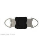 Cigar cutter double blade black and chrome 28 mm with bottom - Accessories Cigar