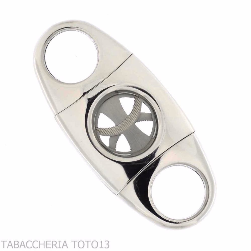 Double blade skeleton cigar cutter mm 26 with serrated blades - Accessories Cigar