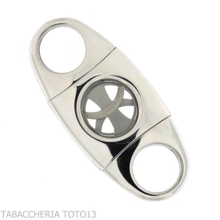 Double blade skeleton cigar cutter mm 26 with serrated blades - Accessories Cigar