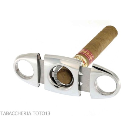 Double blade skeleton cigar cutter mm 26 with serrated blades - Accessories Cigar