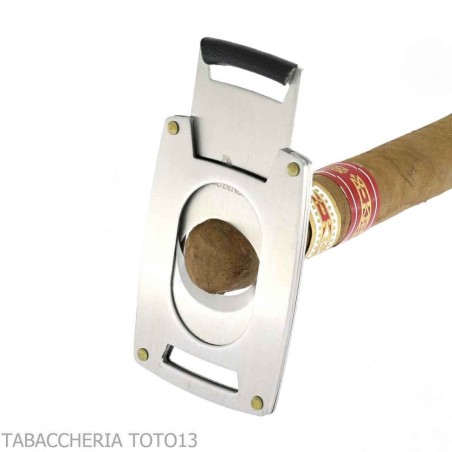 Ultradünner Guillotine-Zigarrenschneider aus satiniertem Metall - Zubehör Cigar