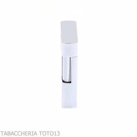 Lubiski Ravenna flint lighter, chrome finish with vertical lines - Lighters - Metal