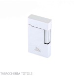 Lubiski Ravenna flint lighter, chrome finish with vertical lines - Lighters - Metal