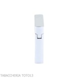 Lubiski Ravenna flint lighter, chrome finish with vertical lines - Lighters - Metal