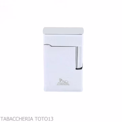 Lubiski Ravenna flint lighter, chrome finish with vertical lines - Lighters - Metal