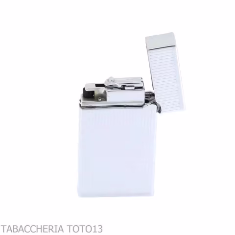 Lubiski Ravenna flint lighter, chrome finish with vertical lines - Lighters - Metal