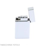 Lubiski Ravenna flint lighter, chrome finish with vertical lines - Lighters - Metal