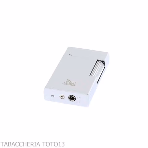 Lubiski Ravenna flint lighter, chrome finish with vertical lines - Lighters - Metal