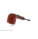 Crown Viking billiard partially rustic - Tobacco Pipes - Natural root