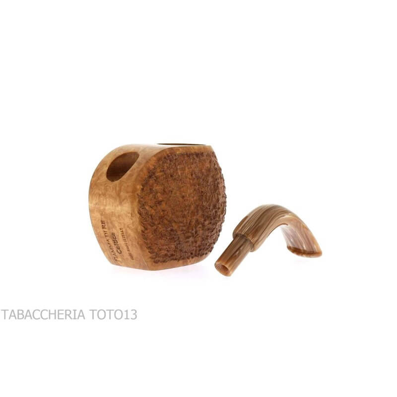 Vest Pocket stand up Celtica in radica rusticata chiara - Fiamma di Re di Andrea Pascucci