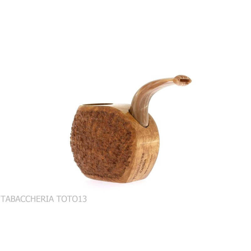 Vest Pocket stand up Celtica in radica rusticata chiara - Fiamma di Re di Andrea Pascucci
