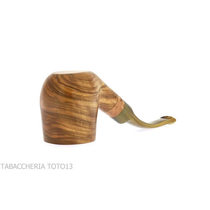 Tom Spanu pipa Bent billiard in ulivo - Tom Spanu pipe