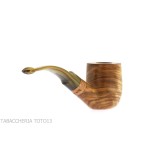 Bent billiard pipa de olivo por Tom Spanu - Pipas de Tabaco