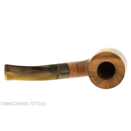 Bent billiard pipa de olivo por Tom Spanu - Pipas de Tabaco