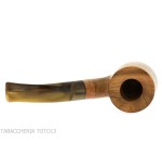 Bent billiard pipa de olivo por Tom Spanu - Pipas de Tabaco