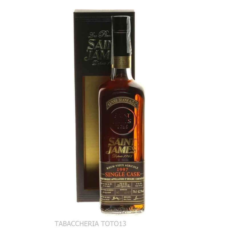 Saint James 1997 single cask strength Vol.42,7% Cl.70 - St. James Distillery