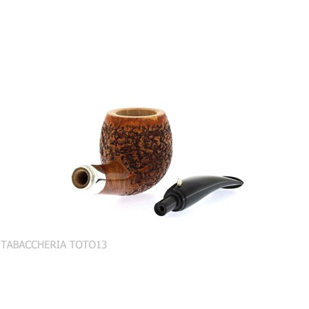 Pipa duck's shape bent apple briar rusticated - Tobacco Pipes - Natural root