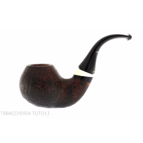 Fiamma di Re bent Apple pipe Shou sugi Ban finish - Tobacco Pipes - Natural root