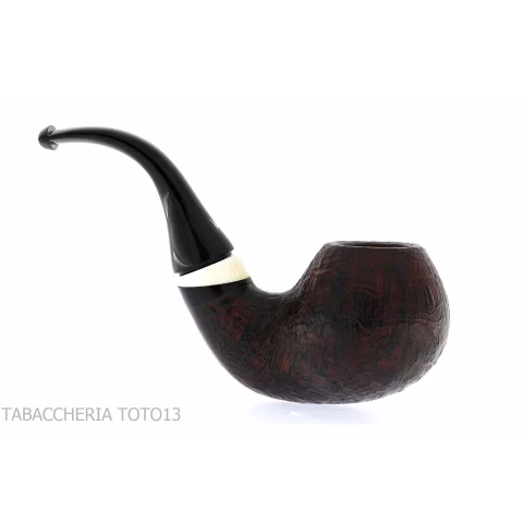 Fiamma di Re pipa de tabaco forma curvada Shou sugi Ban acabado - Pipas de Tabaco