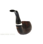 Fiamma di Re pipa de tabaco forma curvada Shou sugi Ban acabado - Pipas de Tabaco