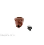 Fiamma di Re pipe bent Dublin shape oval in shiny briar - Tobacco Pipes - Natural root