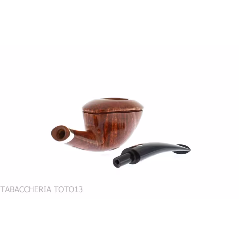 Fiamma di Re pipe bent Dublin shape oval in shiny briar - Tobacco Pipes - Natural root