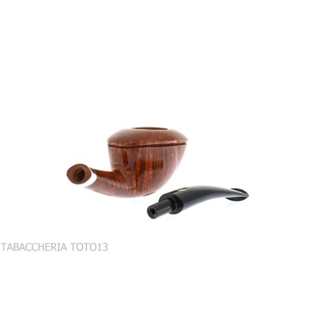 Pipa Fiamma di Re doblado en forma de Dublín ovalado en brezo brillante - Pipas de Tabaco