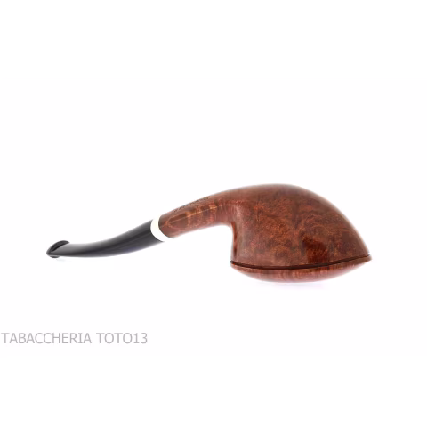 Fiamma di Re pipe bent Dublin shape oval in shiny briar - Tobacco Pipes - Natural root