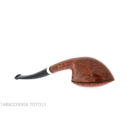 Pipa Fiamma di Re doblado en forma de Dublín ovalado en brezo brillante - Pipas de Tabaco