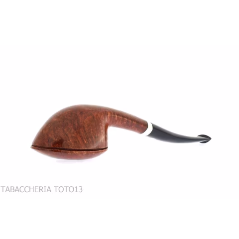 Fiamma di Re pipe bent Dublin shape oval in shiny briar - Tobacco Pipes - Natural root