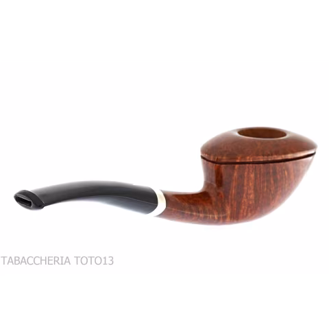 Fiamma di Re pipe bent Dublin shape oval in shiny briar - Tobacco Pipes - Natural root