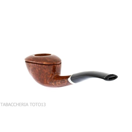 Pipa Fiamma di Re doblado en forma de Dublín ovalado en brezo brillante - Pipas de Tabaco