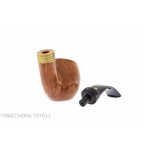 Mastro de Paja bent apple radica naturale media grado 4 curva con ghiera - Pipe
