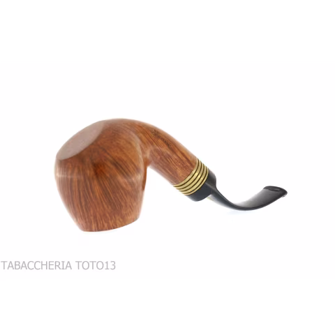 Mastro de Paja bent apple radica naturale media grado 4 curva con ghiera - Pipe