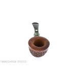 Fiamma di re Heather Line Pfeife, Hornform, rustikales Briar-Finish - Tabakpfeifen