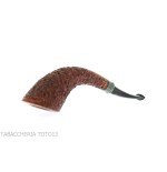 Fiamma di re Heather Line Pfeife, Hornform, rustikales Briar-Finish - Tabakpfeifen