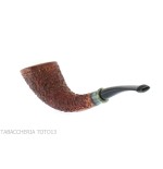 Fiamma di re heather line pipe, horn shape rusticated briar finish - Tobacco Pipes - Natural root