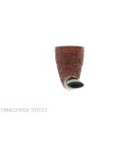 Fiamma di re heather line pipe, horn shape rusticated briar finish - Tobacco Pipes - Natural root