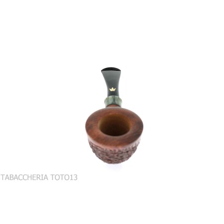 Fiamma di re Heather Line Pfeife, Hornform, rustikales Briar-Finish - Tabakpfeifen