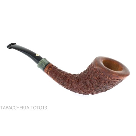 Fiamma di re Heather Line Pfeife, Hornform, rustikales Briar-Finish - Tabakpfeifen