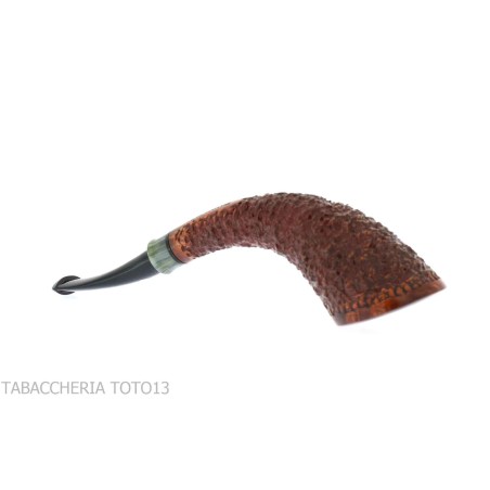 Fiamma di re Heather Line Pfeife, Hornform, rustikales Briar-Finish - Tabakpfeifen