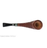 Fiamma di re heather line pipe, horn shape rusticated briar finish - Tobacco Pipes - Natural root