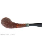 Fiamma di re Heather Line Pfeife, Hornform, rustikales Briar-Finish - Tabakpfeifen