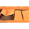 Porte-rouleau Albieri 4 pipes et accessoires en cuir orange et marron