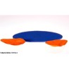 Soporte de pipa magnético de 2 lugares Albieri en cuero naranja y azul claro Albieri Claudio Pelli Apoyos de pipas y bastidores