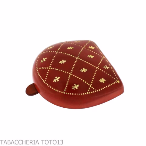 Cartera de tacón en piel de color con lirio de Florencia - Regalos