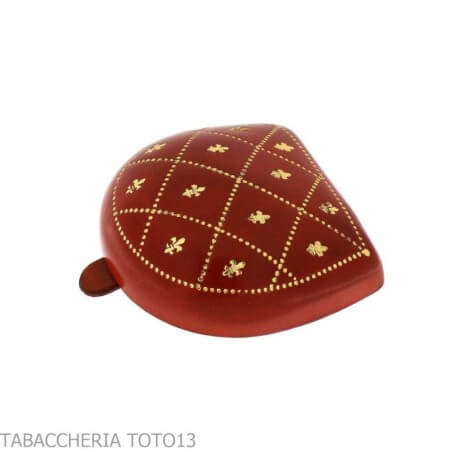 Heel purse in colored leather with Florence lily - Peroni Firenze