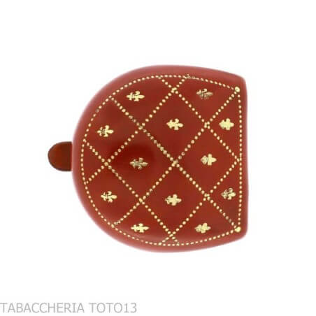 Portamonete Tacco in cuoio colorato con giglio di Firenze - Peroni Firenze